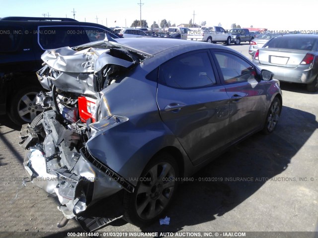 KMHDH4AE4CU292871 - 2012 HYUNDAI ELANTRA GLS/LIMITED GRAY photo 4