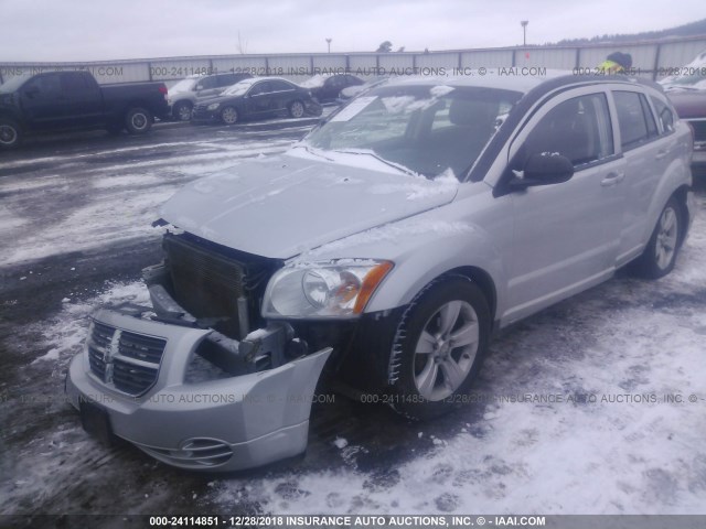 1B3CB4HA2AD651704 - 2010 DODGE CALIBER SXT SILVER photo 2