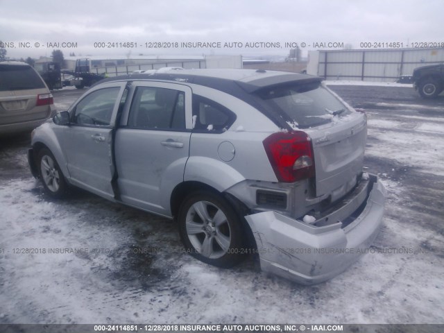 1B3CB4HA2AD651704 - 2010 DODGE CALIBER SXT SILVER photo 3