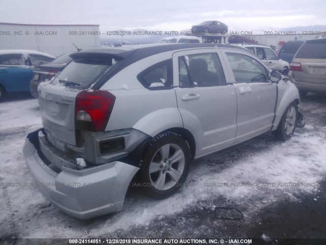 1B3CB4HA2AD651704 - 2010 DODGE CALIBER SXT SILVER photo 4