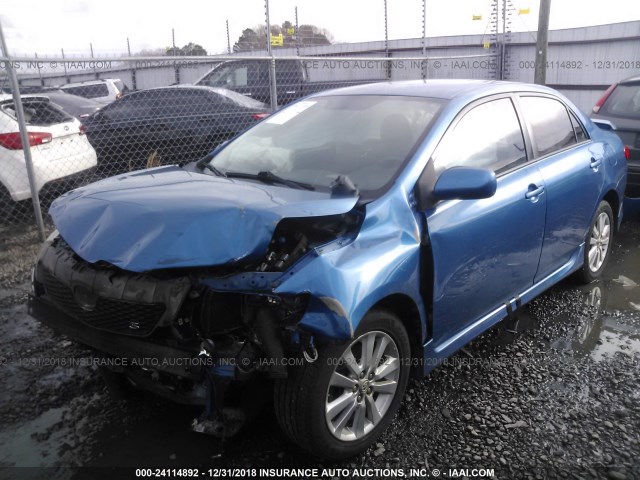 2T1BU4EE9AC382156 - 2010 TOYOTA COROLLA S/LE/XLE BLUE photo 2