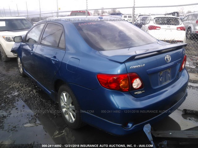 2T1BU4EE9AC382156 - 2010 TOYOTA COROLLA S/LE/XLE BLUE photo 3