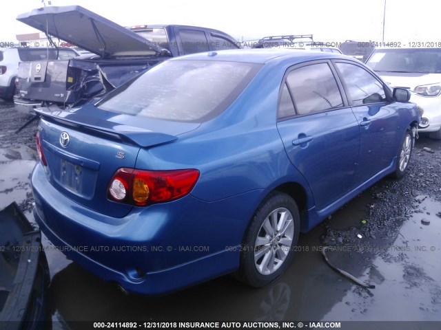 2T1BU4EE9AC382156 - 2010 TOYOTA COROLLA S/LE/XLE BLUE photo 4