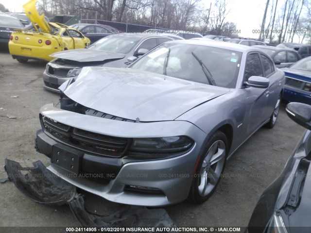 2C3CDXCT0GH352134 - 2016 DODGE CHARGER R/T SILVER photo 2