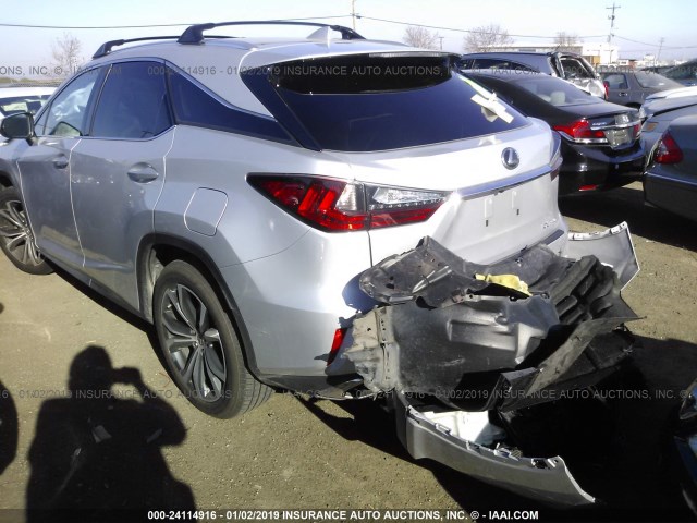 2T2BZMCA8HC107935 - 2017 LEXUS RX 350/BASE/F SPORT SILVER photo 3