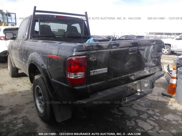 1FTYR10U77PA29157 - 2007 FORD RANGER BLACK photo 3