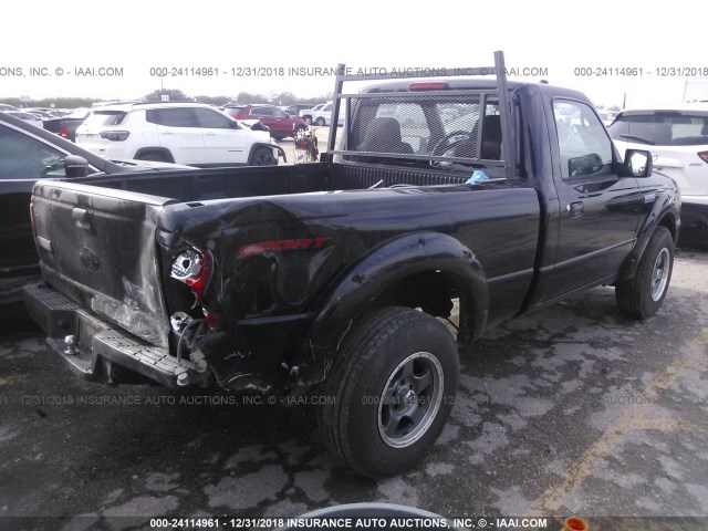 1FTYR10U77PA29157 - 2007 FORD RANGER BLACK photo 4