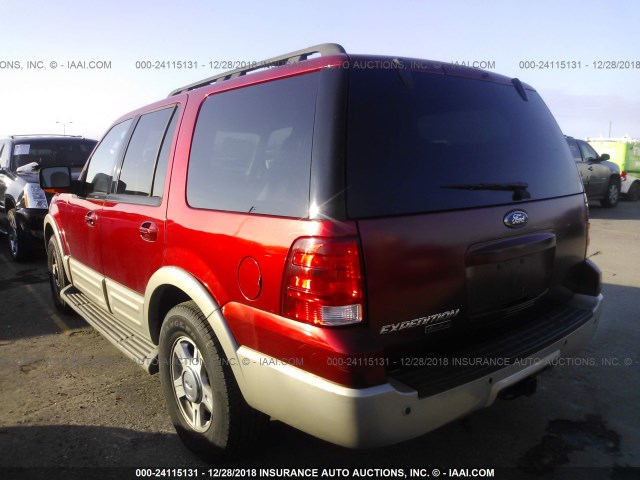 1FMFU18535LA10740 - 2005 FORD EXPEDITION EDDIE BAUER RED photo 3