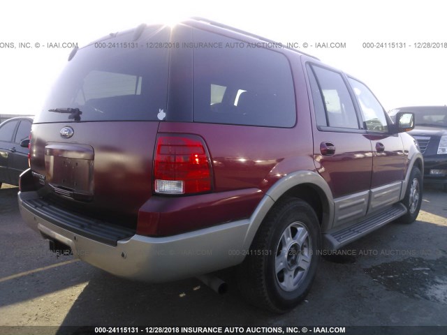 1FMFU18535LA10740 - 2005 FORD EXPEDITION EDDIE BAUER RED photo 4