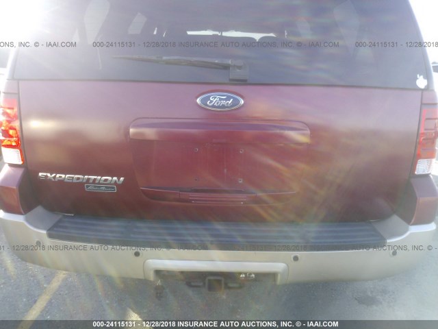 1FMFU18535LA10740 - 2005 FORD EXPEDITION EDDIE BAUER RED photo 6