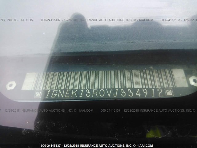1GNEK13R0VJ334912 - 1997 CHEVROLET TAHOE K1500 BLUE photo 9