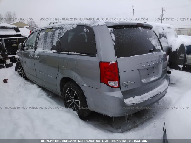 2C4RDGCG4ER114111 - 2014 DODGE GRAND CARAVAN SXT GRAY photo 3