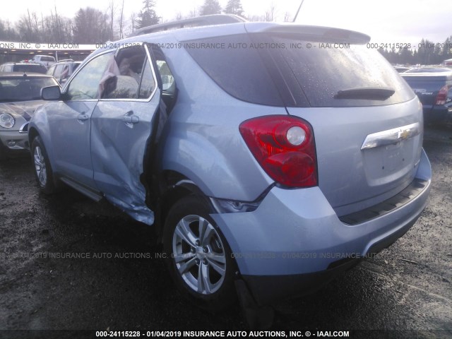 2GNALBEK8F6233598 - 2015 CHEVROLET EQUINOX LT Light Blue photo 3