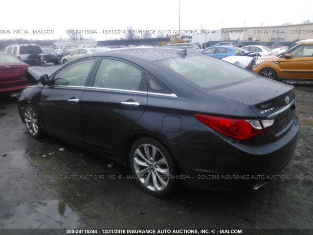 5NPEC4AC5DH801948 - 2013 HYUNDAI SONATA SE/LIMITED Dark Blue photo 3