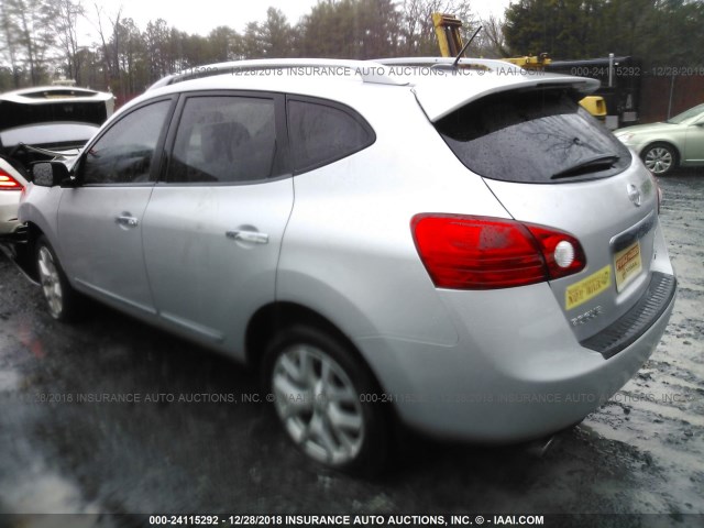 JN8AS5MT3DW521155 - 2013 NISSAN ROGUE S/SV SILVER photo 3