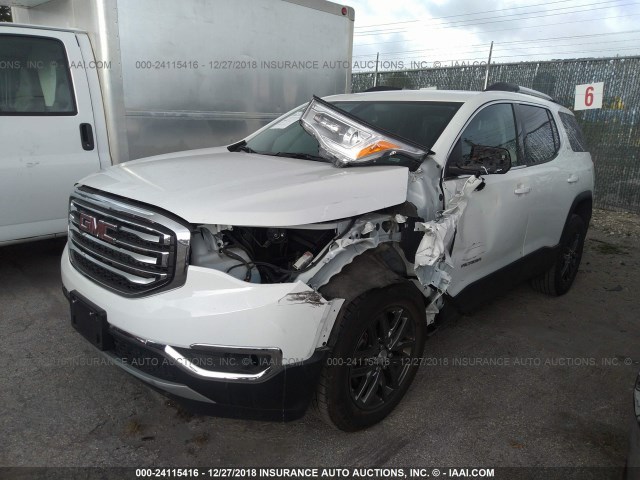 1GKKNMLS3JZ232124 - 2018 GMC ACADIA SLT-1 WHITE photo 2