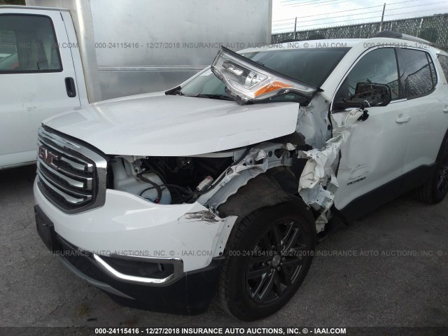 1GKKNMLS3JZ232124 - 2018 GMC ACADIA SLT-1 WHITE photo 6