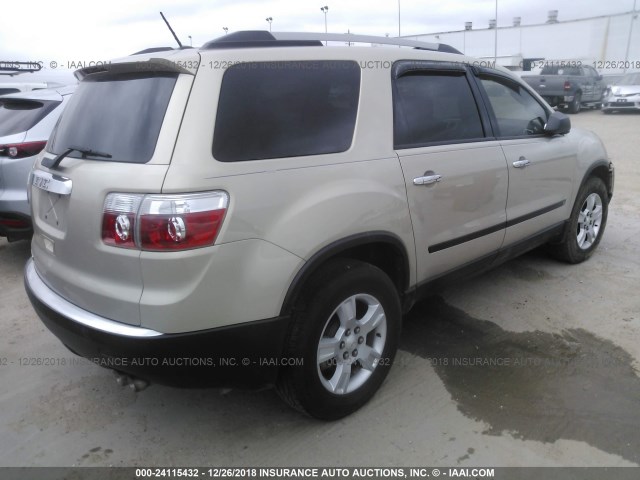 1GKLRKED9AJ166544 - 2010 GMC ACADIA SL GOLD photo 4