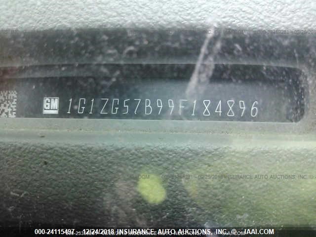 1G1ZG57B99F184896 - 2009 CHEVROLET MALIBU LS SILVER photo 9