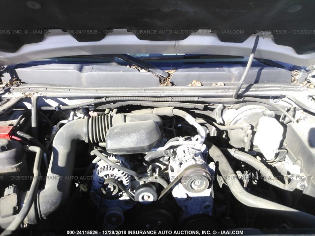 1GCSCPEX8AZ138008 - 2010 CHEVROLET SILVERADO C1500 SILVER photo 10