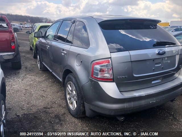 2FMDK48C38BA18127 - 2008 FORD EDGE SEL SILVER photo 3