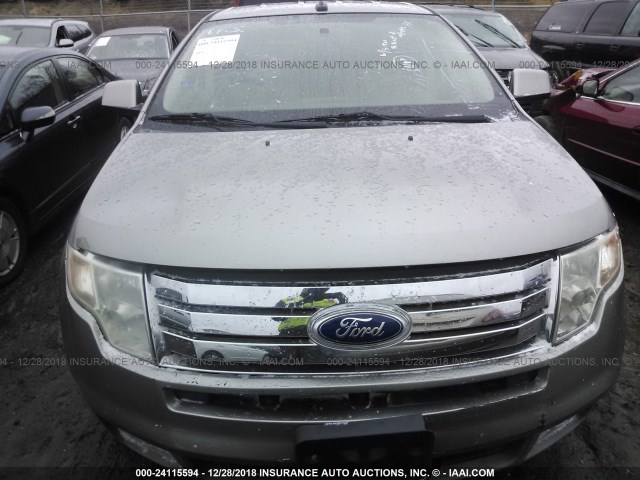 2FMDK48C38BA18127 - 2008 FORD EDGE SEL SILVER photo 6