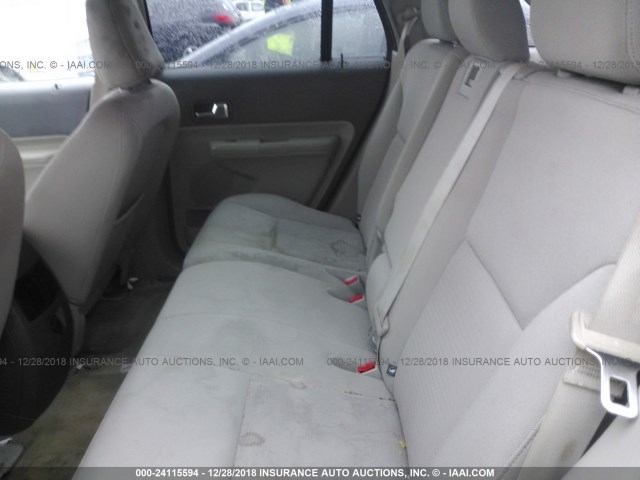 2FMDK48C38BA18127 - 2008 FORD EDGE SEL SILVER photo 8