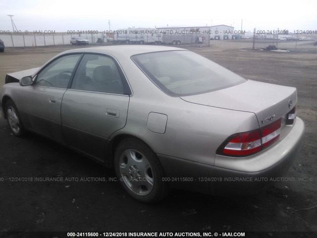 JT8BF28G6Y5093897 - 2000 LEXUS ES 300 GOLD photo 3