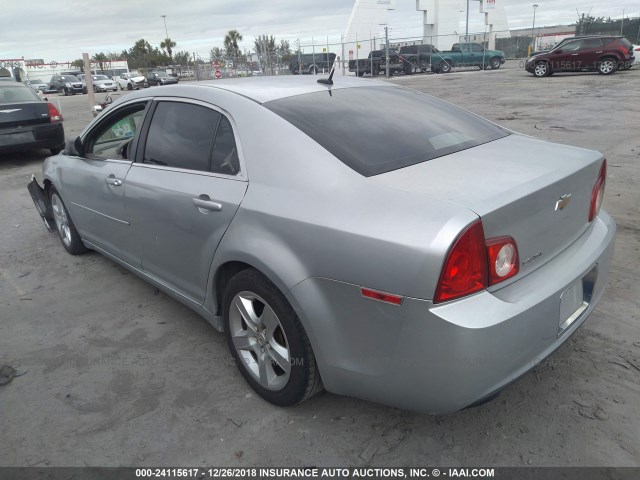 1G1ZB5EB4AF208608 - 2010 CHEVROLET MALIBU LS 银色 照片 3