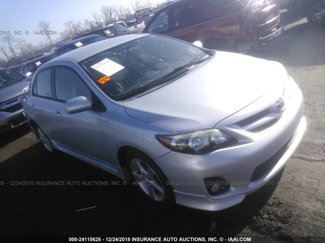 5YFBU4EE0CP008070 - 2012 TOYOTA COROLLA S/LE ვერცხლისფერი ფოტო 1