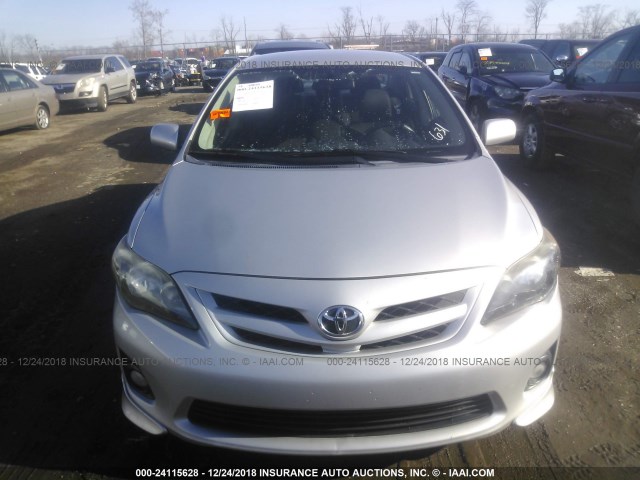5YFBU4EE0CP008070 - 2012 TOYOTA COROLLA S/LE ვერცხლისფერი ფოტო 6