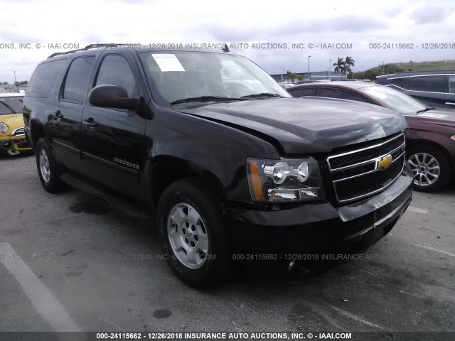 1GNSCJE05ER237964 - 2014 CHEVROLET SUBURBAN C1500 LT BLACK photo 1