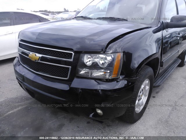 1GNSCJE05ER237964 - 2014 CHEVROLET SUBURBAN C1500 LT BLACK photo 6