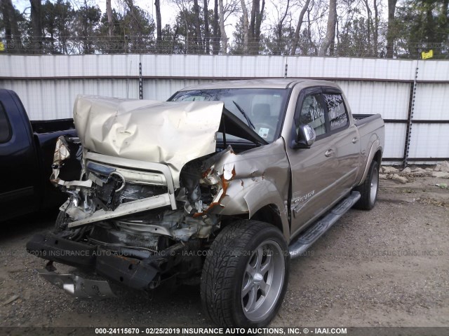 5TBET341X6S505530 - 2006 TOYOTA TUNDRA DOUBLE CAB SR5 TAN photo 2