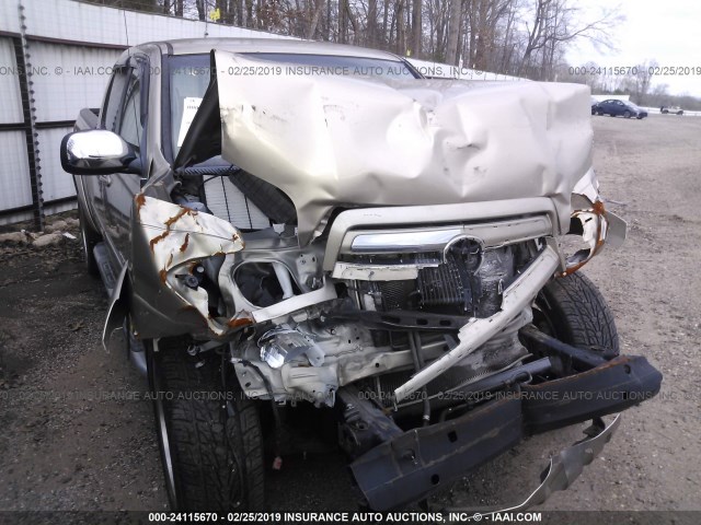 5TBET341X6S505530 - 2006 TOYOTA TUNDRA DOUBLE CAB SR5 TAN photo 6