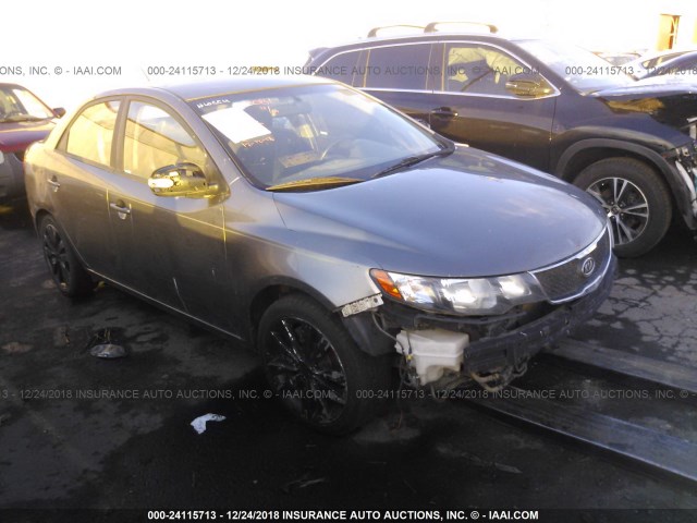 KNAFW4A33A5049610 - 2010 KIA FORTE SX GRAY photo 1