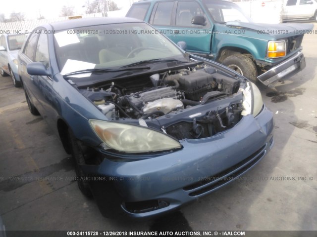 4T1BE32K43U655412 - 2003 TOYOTA CAMRY LE/XLE/SE BLUE photo 1