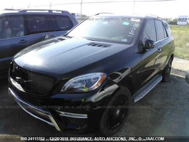 4JGDA5JB4EA312850 - 2014 MERCEDES-BENZ ML 350 BLACK photo 2