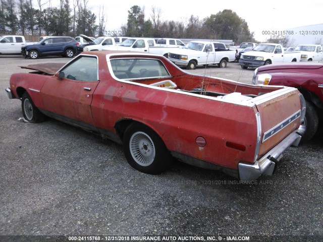 3A47S173107 - 1973 FORD RANCHERO ORANGE photo 3