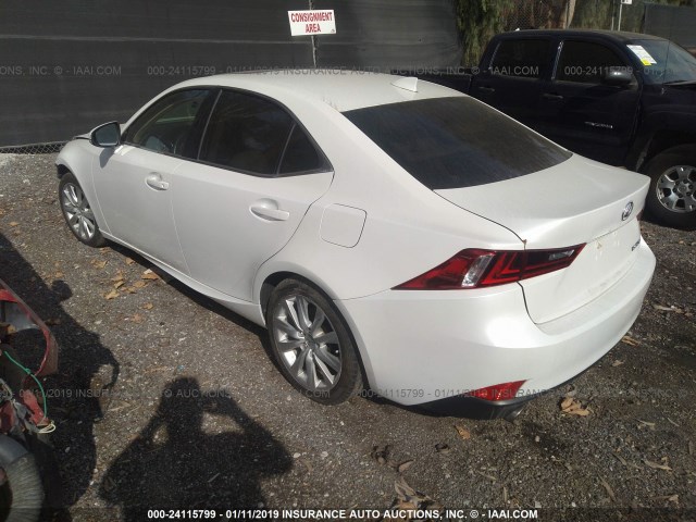 JTHBF1D21F5077737 - 2015 LEXUS IS 250 WHITE photo 3