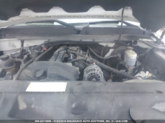 1GTPCTEAXAZ179265 - 2010 GMC SIERRA C1500 WHITE photo 10