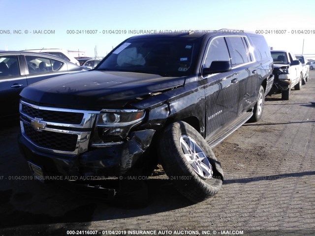 1GNSCJKC4FR156874 - 2015 CHEVROLET SUBURBAN C1500 LT BLACK photo 6