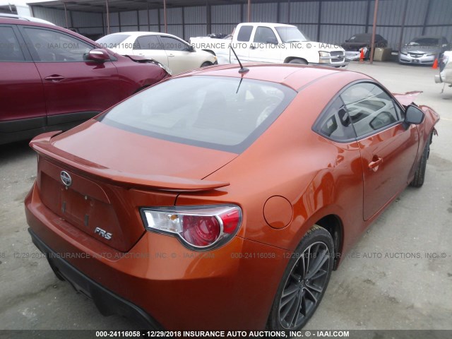 JF1ZNAA16E9704704 - 2014 TOYOTA SCION FR-S ORANGE photo 4