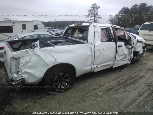 5TFUM5F15BX022444 - 2011 TOYOTA TUNDRA DOUBLE CAB SR5 WHITE photo 4