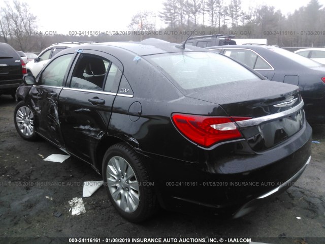 1C3CCBAB7CN292547 - 2012 CHRYSLER 200 LX BLACK photo 3