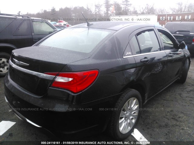 1C3CCBAB7CN292547 - 2012 CHRYSLER 200 LX BLACK photo 4