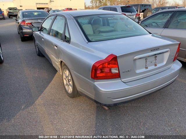 YV1TH59H341367559 - 2004 VOLVO S80 2.5T SILVER photo 3