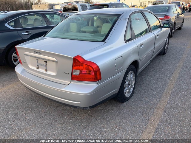 YV1TH59H341367559 - 2004 VOLVO S80 2.5T SILVER photo 4