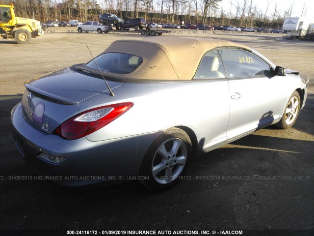 4T1FA38P78U146437 - 2008 TOYOTA CAMRY SOLARA SE/SLE/SPORT BLUE photo 4