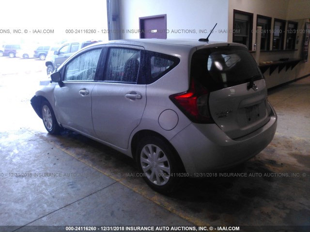 3N1CE2CP7GL350955 - 2016 NISSAN VERSA NOTE S/S PLUS/SV/SL/SR SILVER photo 3